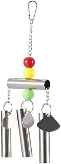 Bird Bell Toy, Durable Middle-Large Size Bird Standing Toy, Stainless Steel Silver Pet Birds to Relieve Stress