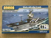 BEST LOCK CONSTRUCTION TOYS MILITARY AIRCRAFT CARRIER 500 PC SET - New in box