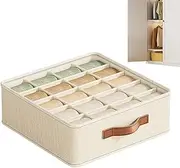 [Generico] Underwear Drawer Organizer | Socks Divider Storage Box - Compact 20 Compartment Laundry Storage Box Ideal for Bedroom, Closet, Bedroom