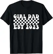 [VidiAmazing] Girl Dad Est 2023 Dad to Be Father's Day New Baby Girl ds117 T-Shirt