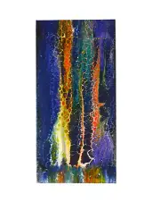 Abstract Painting Contempory Cosmic Galaxy Outer Space Pour Art Rain Crow