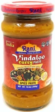 Rani Vindaloo Curry Cooking Spice Paste, Hot! 10oz (300g) Glass Jar