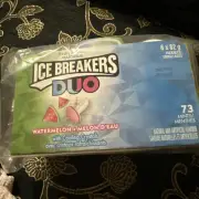 6 Packs Of 82 G Ice Breakers Duo Watermelon.Melon,D’EAU