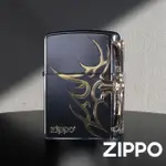 【ZIPPO官方直營】十字金屬徽章-亮黑金-防風打火機(美國防風打火機)