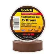 3M Scotch #35 Electrical Tape, Brown.75-Inch by 66-Foot by .007-Inch