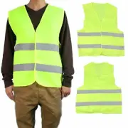 Neon Security Safety Vest High Visibility Reflective Stripes Orange & Yellow