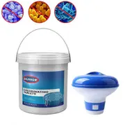 300pcs Chlorine Tablets Cleaning Tablet Chemical Floating Swimming Pool Hot Tub 300pcs with doser