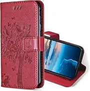 [KANVOOS] Case for Samsung Galaxy A13 5G / A13 4G / A04s Wallet Case with Card Holder, PU Leather Flip Folio Case [TPU Inner Shell], Shockproof Cover for Samsung A13 5G / A13 4G / A04s (Red)