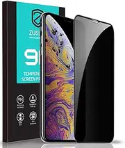 ZUSLAB Privacy Tempered Glass Screen Protector Compatible with Apple iPhone 11 / iPhone XR 6.1" Case Friendly 9H Hardness Anti Spy