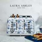 Laura Ashley 4 Slice Toaster Electric Stainless Steel Defrost,Reheat &Crumb Tray