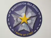STICKER ~ Washington SEA GRANT: NOAA Healthy Coastal Ecosystems "I Know My Fish"