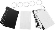 1 Set Blank Flashcards with Rings Portable Memo Cards Notepad for Study Notes Vocabulary Organization Printed Office Supplies and Practical
