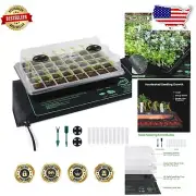 40-Cell Seed Starter Tray with Humidity Control Dome & Heat Mat Essentials