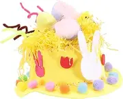1 Set of Easter DIY Hat Materials Bunny Eggs Dress Up Hats Kids Handcrafts Kit for Party Crafts Supplies TF3H9HR17A230TPW15Y0DZ 54.5x9cm