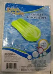 24" Splash-N-Swim Neon Yellow Inflatable Surf Rider Float Raft- Brand New!