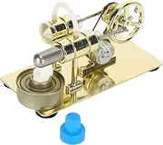 Stirling Engine Model Kit External Combustion Motor,Hot Air Generator for Education Miniature Steam Engine Physics Experiment Kit for Kids Adults Powered by Low Temperature