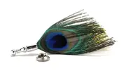 Enamel Pin Lucky Bloom Peacock Feather Lapel Pin Yellow Feather