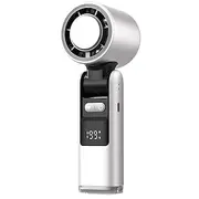 Portable Handheld Fan with Cooling Plate, 1-199 Speed Foldable Mini Fan with Stand, Hook Lanyard, Up to 6H Use for Travel, Office, Home Outdoor