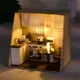 Cutebee DIY娃娃屋袖珍屋 帶防塵罩 拼裝玩具 3D手作小屋 生活一角主題DIY 小屋
