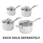 Scanpan Impact Durable Stainless Steel Non Stick Saucepan with Lid Silver