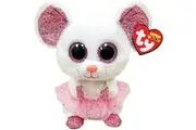 TY Beanie Boos Nina - White Ballerina Mouse Medium Kids Childrens Plush 3y+