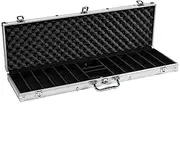 Gamers Lounge 600-count Aluminum Poker Chip Case - Locking, Key Included