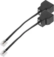 PHENOFICE Cable Adapter for Telephones Rj11 Telephone Line Adapter Home Phone Jack Splitter 2pcs Detachable