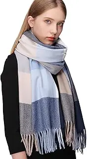 [RIIQIICHY] Womens Winter Plaid Scarfs Pashmina Shawls Long Large Wraps Scarfs for Evening Dresses