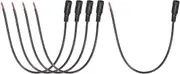 uxcell 5pcs DC Power Pigtails Cable, 5.5 x 2.1mm Female Barrel Plug Connector to Bare Wire Open End for CCTV Camera, DVR, LED Strip, 30cm Black