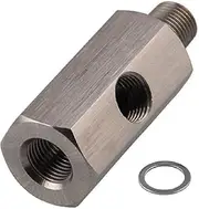 Stainless Steel 1/8 BSPT Oil Pressure Sensor Tee to 1/8 NPT adapter Adding for Turbo oil Supply Line and Oil Pressure Gauge