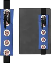 Minnesota State Flag Adjustable Leather Pen Holder Bookmark - Premium Pen Pouch For Notebooks And Journals