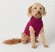 Cozy Knit Dog Sweater - Warm Winter Apparel for Small to Medium Dogs, Soft and Stretchy Pullover (Pink Berry, Medium)