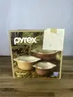 NOS Vintage Pyrex Brand 3-Piece Casserole Dish Set Woodland Design No. 480-6