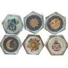 Variety Of 6 MCG Textiles Lucite Acrylic Coaster Kits New