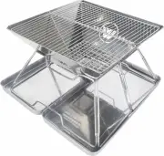 Frontier 360 SSteel Fold Bbq Firepit 42X36.5X35C Carry Bag Wildtrak CA1115