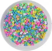 100g Resin Flatbacks Slime Accessories Clay Sprinkles Decoration for Slime Charms Filler DIY Slime Supplies Fake Candy Chocolate Cake Dessert Mud Particles Toy Scrapbook Phone Case, star15