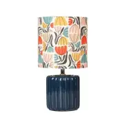 Safia Ceramic Base Fabric Share Desk Table Light Lamp Cream