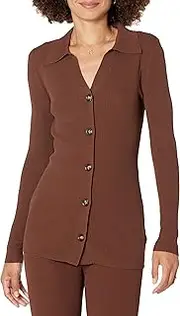 [The Drop] Women's Constance Rib Button Down Sweater