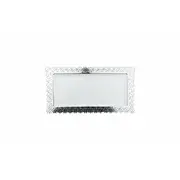 Reusable - Rectangular Serving Platters with Silver Rim