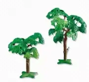 Playmobil 7632 2 Leafy Broad Leafed Leaf Shade Deciduous Trees ADD ON BAG NEW