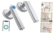Fingerprint Smart Door Lock with App/Code/Backup Key/Fingerprint Silver APP