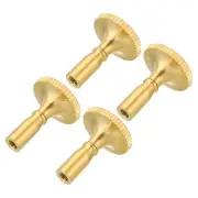 Lamp Turn Switch Knob Replacement Twist Knobs Extension 20mm Brass Tone 4Pcs