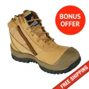 Mongrel 461050 Steel Toe Work Boot ZipSider Scuff Cap + Bonus Offer FREE gift