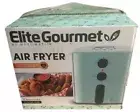 Elite Gourmet Air Fryer 1 Quart Analog Compact w/ Recipes Blue Oil-Free Air Circ