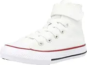 [CONVERSE ALL STAR] Converse - Kids' Chuck Taylor All Star Easy On 1V High Top White Sneakers - Size 2