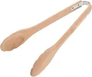 DINHEAROM Hand Crafted Wooden Serving Tongs: Wood Cooking Tong - Heatproof Kitchen Tool - Mini Clamp for Salad, Bread, and Small Food Handling