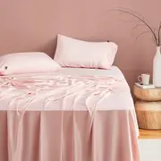 Natural Home 400TC Bamboo Sateen Sheet Set Blush Pink (Single,King Single,Double,Queen,King,Super King)