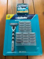 New 30 Gillette Mach 3 Refill Cartridges 20 + 10 Count Factory Sealed