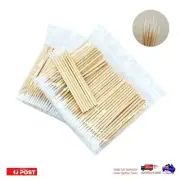 2 x 300pc Cotton Tip Wooden Stem Swab Bud Cosmetics Stick