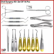 Dental Root Elevators FLOHR BEIN CRYER Oral Surgery Kit Tooth Forceps Setup